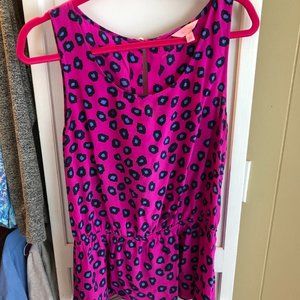 Lilly Pulitzer Cheetah Peplum Tank XL